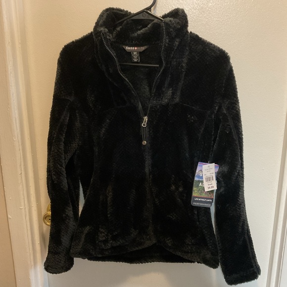 Swiss Alps Plush Jacket Black - Picture 1 of 6